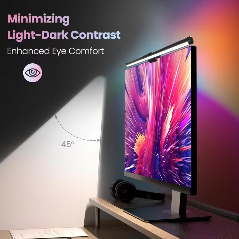 Led Gaming Light Strip - Monitorlichtbalk LED-computerscherm Hanglampen RGB-sfeer Tafellamp Traploos