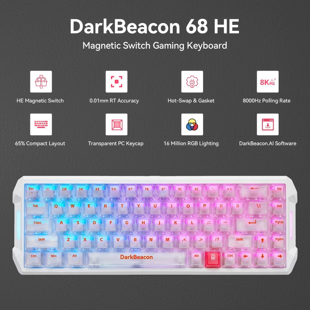 Gaming Console Zone - DarkBeacon Flux 68 HE Magnetisch Gaming