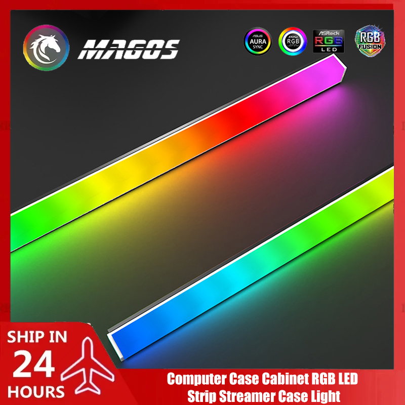 Led Gaming Light Strip - Desktopcomputerkast RGB LED Strip Streamer Chassislicht,