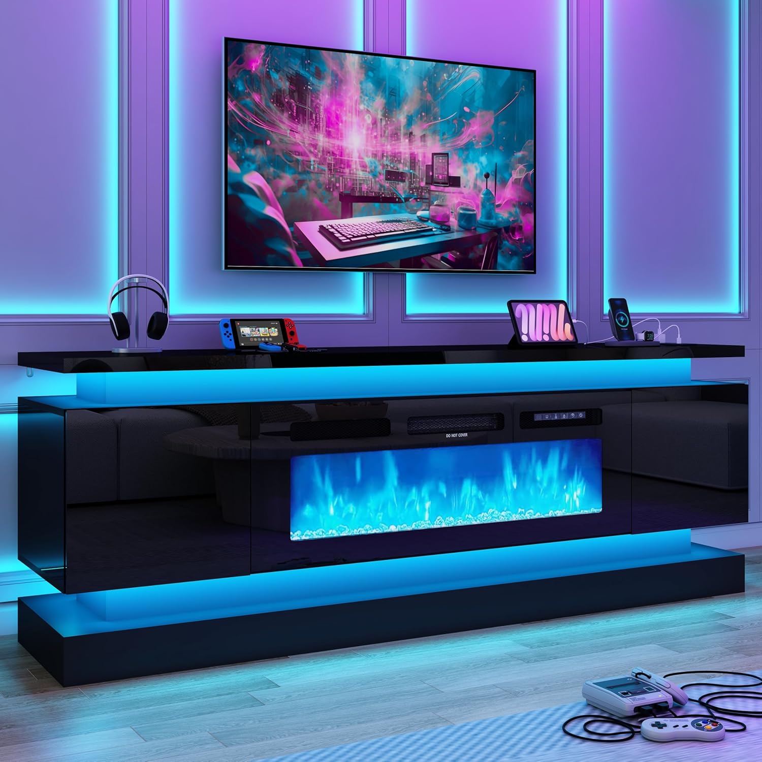 Gaming Console Room - 71 inch LED tv-meubel met 40