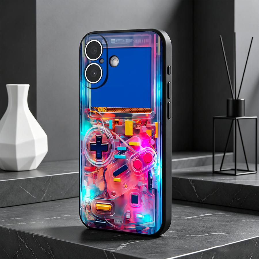Gaming Console X12 - Kleurrijke gameconsole telefoonhoes voor Apple iPhone