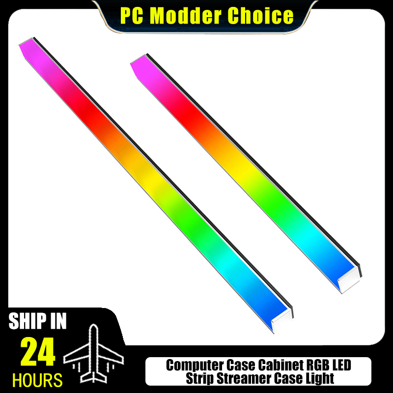Led Gaming Light Strip - Aluminium Harde Lichtbalk Dual-Zijden RGB Lamp