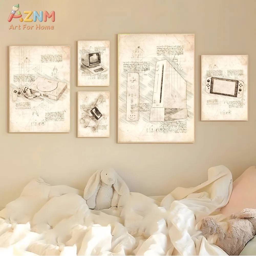 AZNM Vintage Game Console Sket - Gaming Console Room recensie en prijs