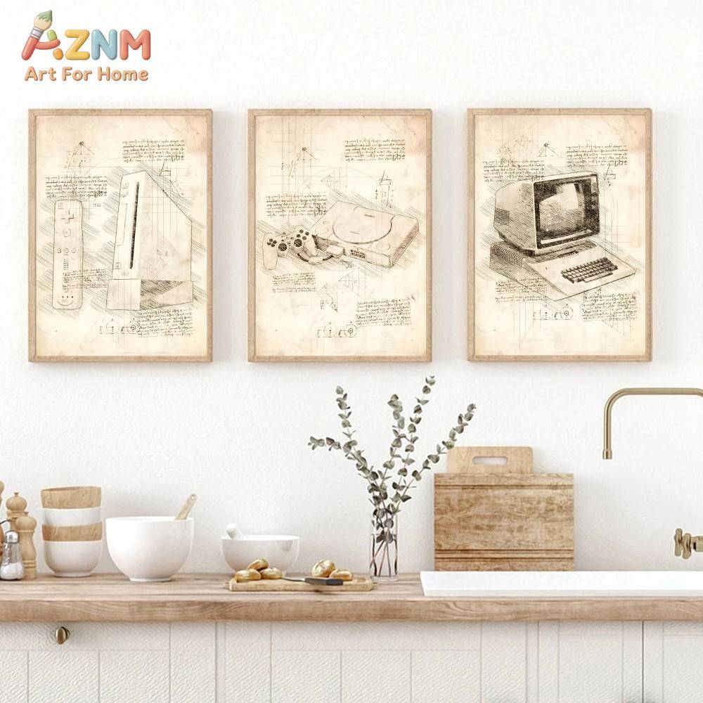 AZNM Vintage Game Console Sket - Gaming Console Room recensie en prijs