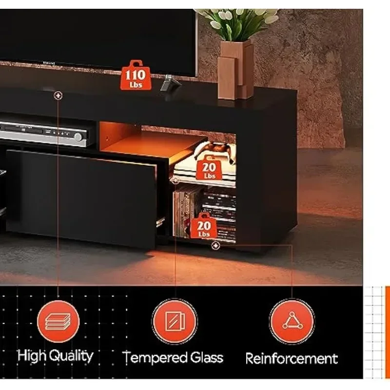 Houten tv-console met 2 opberg - Gaming Console Room recensie en prijs