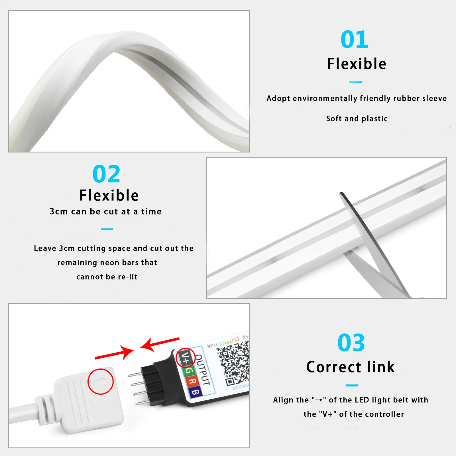 1-5m RGB LED Neon Strip Licht  - Led Gaming Light Strip recensie en prijs